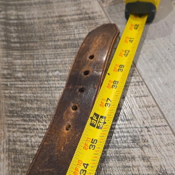 Rainbow Trout Fisherman Vintage Wood Buckle Belt - Picture 5 of 7